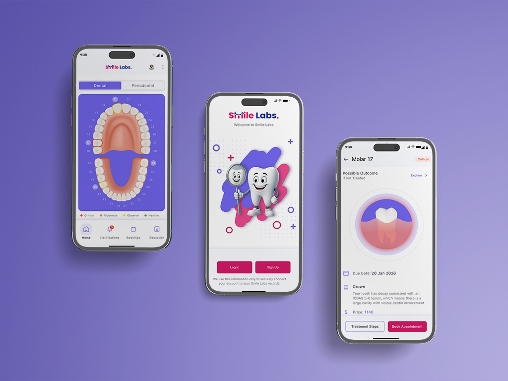 Dental App UI/UX Design appui dentalapp designsystem figmadesign healthcaredesign interfacedesign mobileappdesign patientportal ui userexperience uxforhealth visualdesign wellnessapp