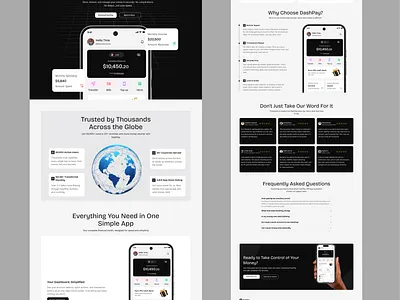 Dashpay landing page dashpay fintech fintech landing page landing page landing page ui product design ui uiux ux
