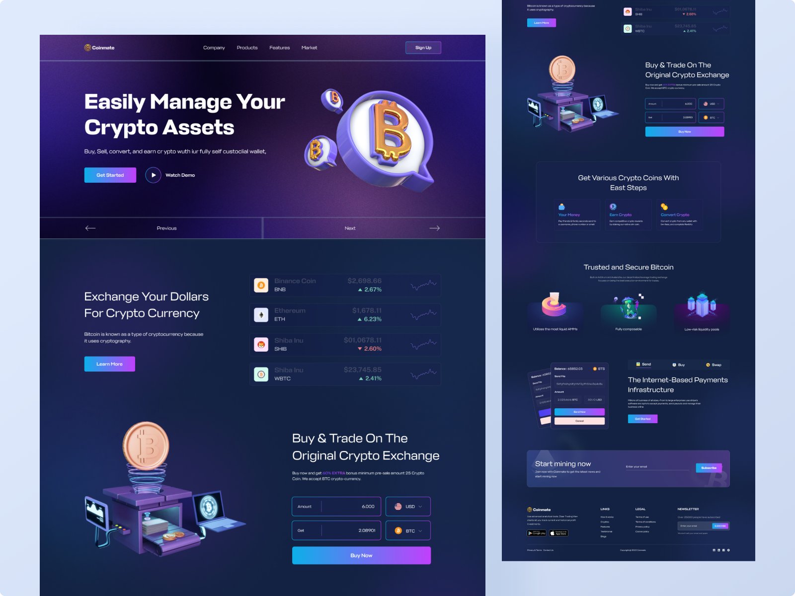 Crypto Exchange - Website Design by Muhsin ✪ on Dribbble