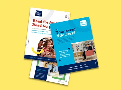 Indianapolis Public Library Flyer Templates branding children colorful education flyer indiana indianapolis ipl kids layout learn learning library library branding paper school visual identity