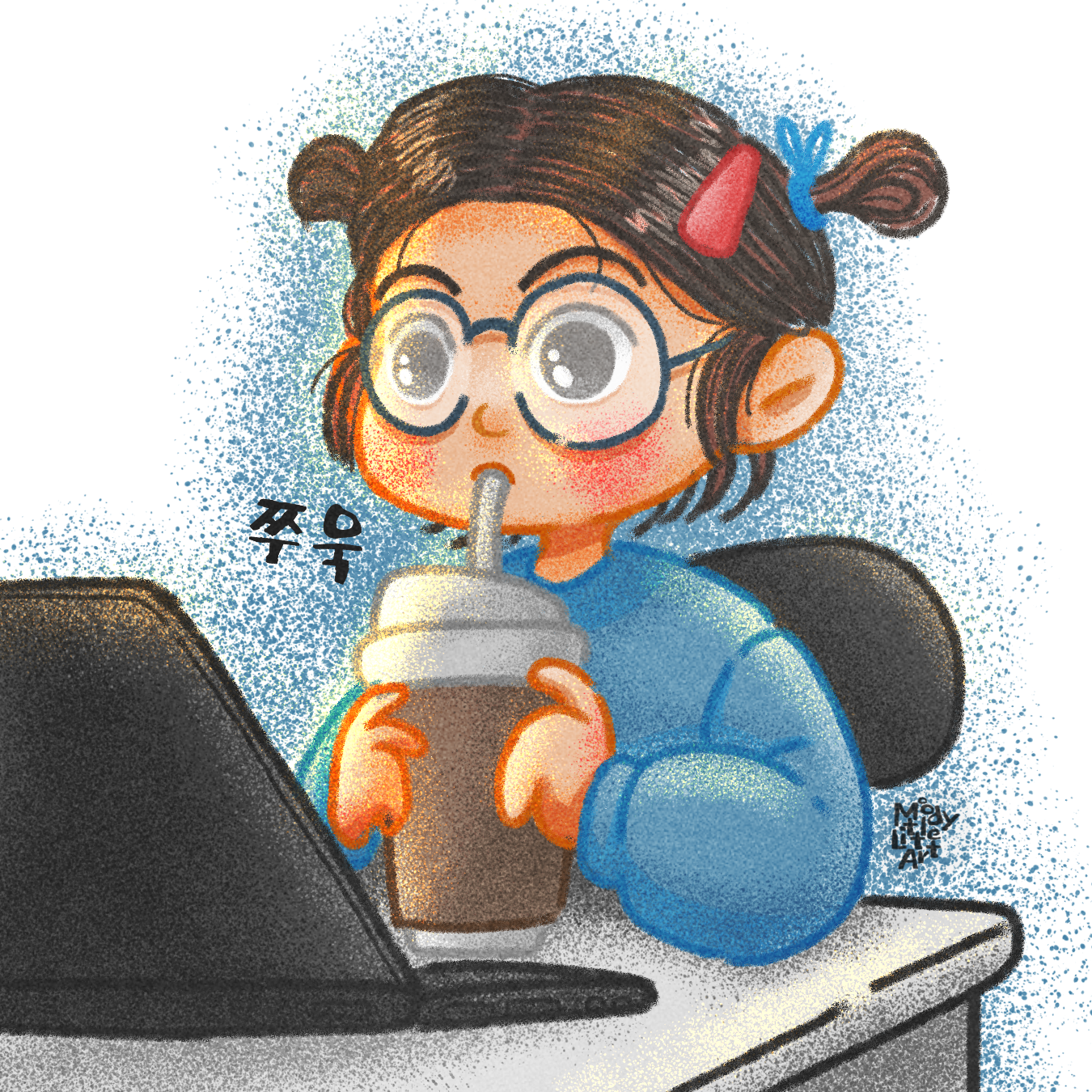 Cute Character Illustration – Cozy Daily Momen artistsondribbble ` characterdesign characterillustration cozyvibes cutecharacter cuteillustration dailylifeillustration digitalart stylizedillustration