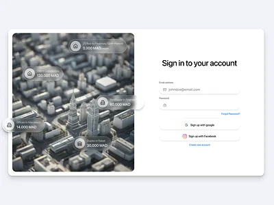 Login Page backdrop blur design light mode login minimalist modern ui web design