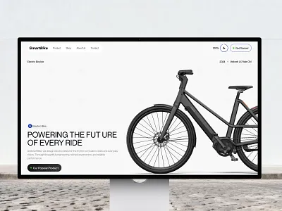 SmartBike Preview - Electric Bicycle bicycles bike clean electric electric bike electric website landing landing page page purwa adi wicaksana uidesign ux website bicycle