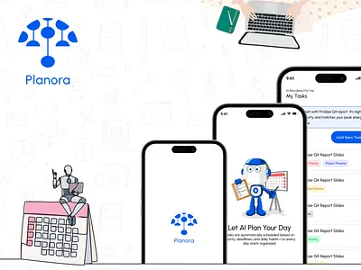 Planora - AI Productivity Planner design figma minimal ui ui design uiux ux