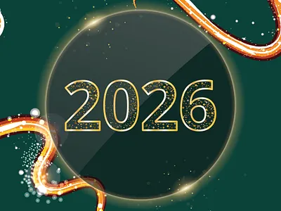 Sparkling New Year 2026 Countdown Circle – Orange Glitter Effect banner design celebration design circular design countdown circle event design festive design glitter effect graphic design holiday celebration modern festive new year 2026 new year countdown new year graphics orange glitter party design poster design social media design sparkling design typography design vector design
