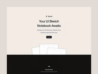 Notebook landing page book framer landing landing page minimal notebook pattern sketch ui ux desing wireframe