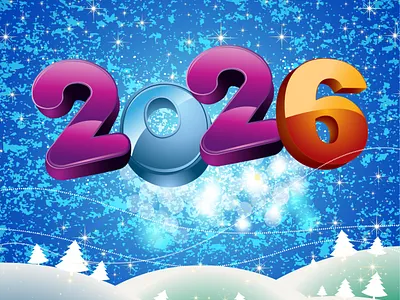 Happy New Year 2026 – Festive Celebration Design adobe illustrator celebration design digital art festive design graphic design happy new year 2026 holiday graphics new year design poster design social media design vector illustration