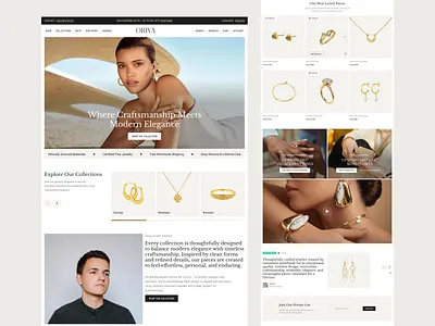Jewelry Shopify Website cosmetic ecommerce ecommerce website gold jewelry luxury luxury ecommerce luxury jewelry luxury shopify ring shopify shopify jewelry shopify store shpify design website website design website uiux