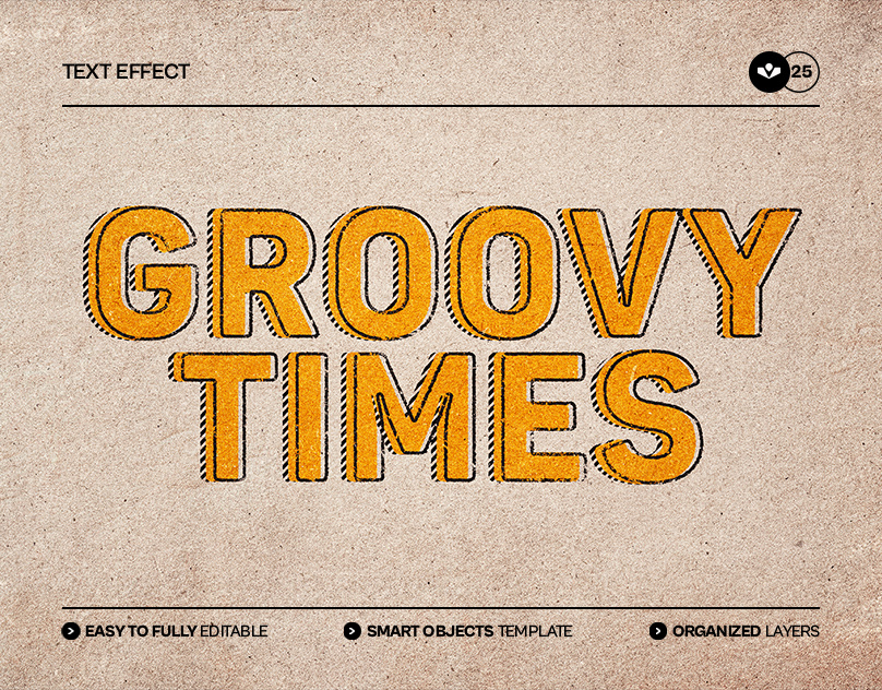 Retro Line Text Effect design line print retro solasome template typography vintage