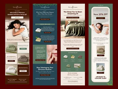 Terra & Loom. Ecommerce Email Marketing Design Set branding design e commerce email design email marketing graphic design layout
