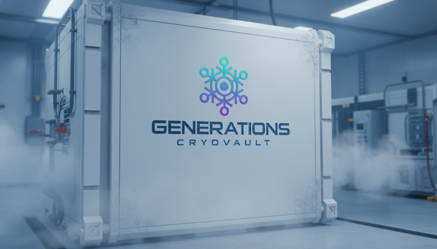Generations Cryovault | Logo adobe illustrator brand brand identity branding graphic design logo logo design logo designer logos tech visual identity