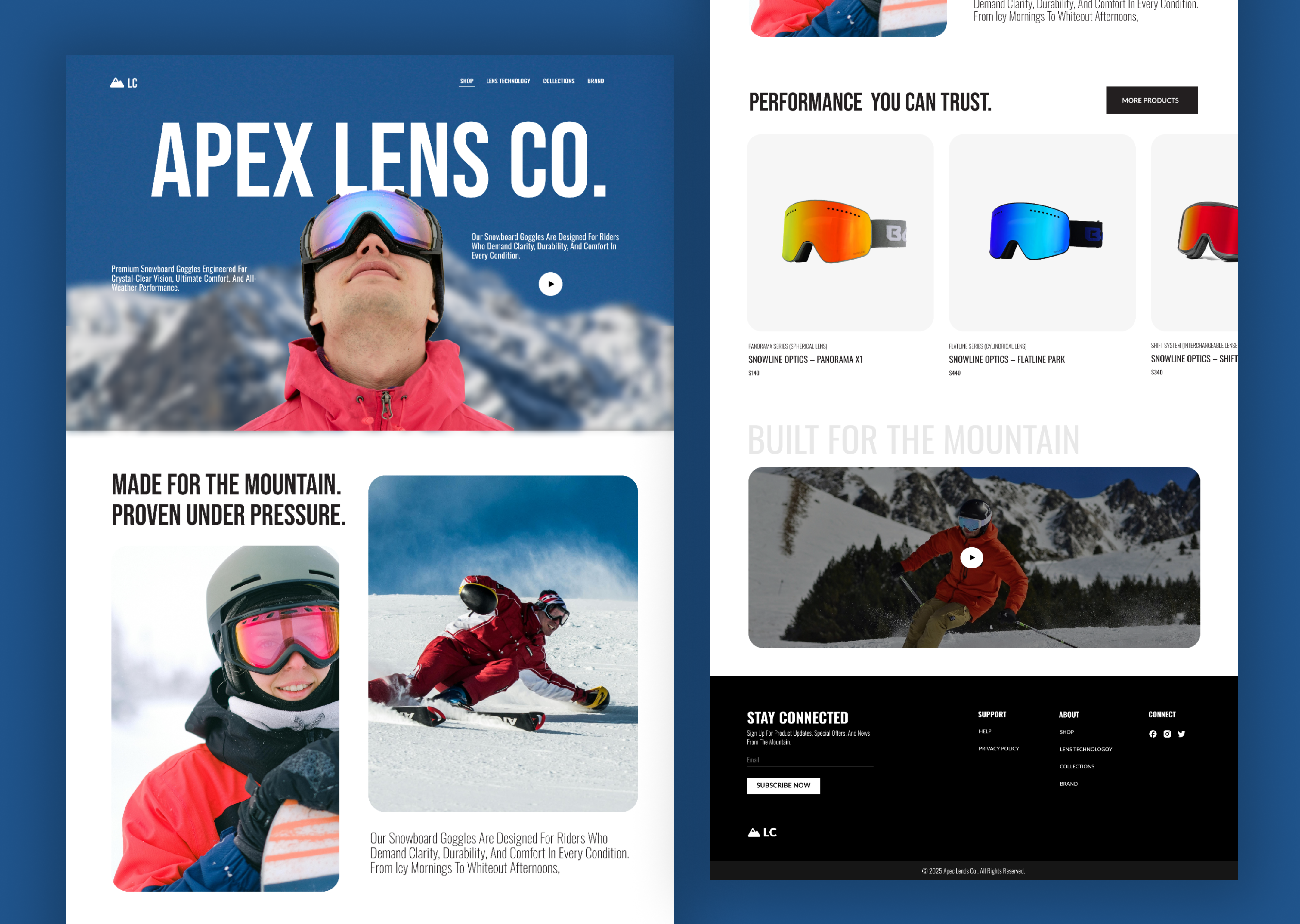 Apex Lens Co. graphic design web design webflow website wordpress