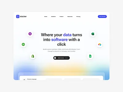 Modern SaaS Landing Page Design datadesign herosection landingpage saasdesign ui uidesign uxdesign