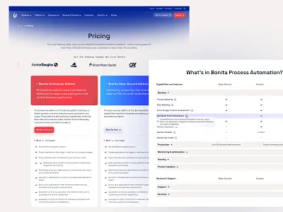 Bonitasoft - Pricing brand branding design graphic design logo pricing ui ux vector website