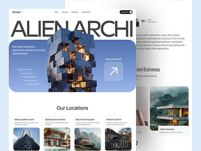 Modern Luxury Real Estate Web UI architectural estate interiordesign luxury modern realestate uidesign web webdesign