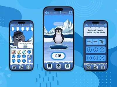 Penguin Dive - Mobile Game apptemplate design game graphic design illustration logo mobile mobile game ui ux