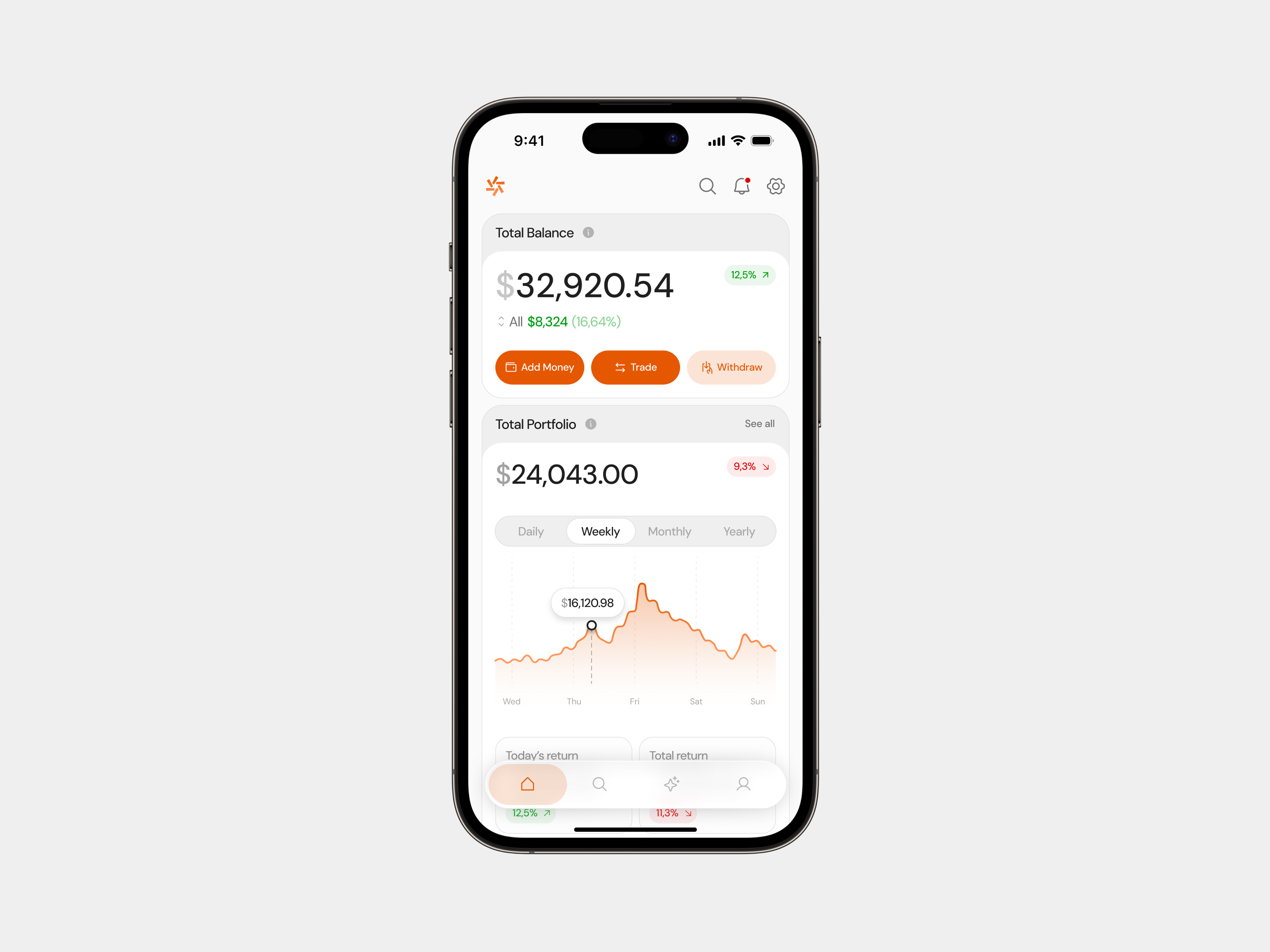 Concept: Stock Management Mobile App design light management mobile stock ui wallet