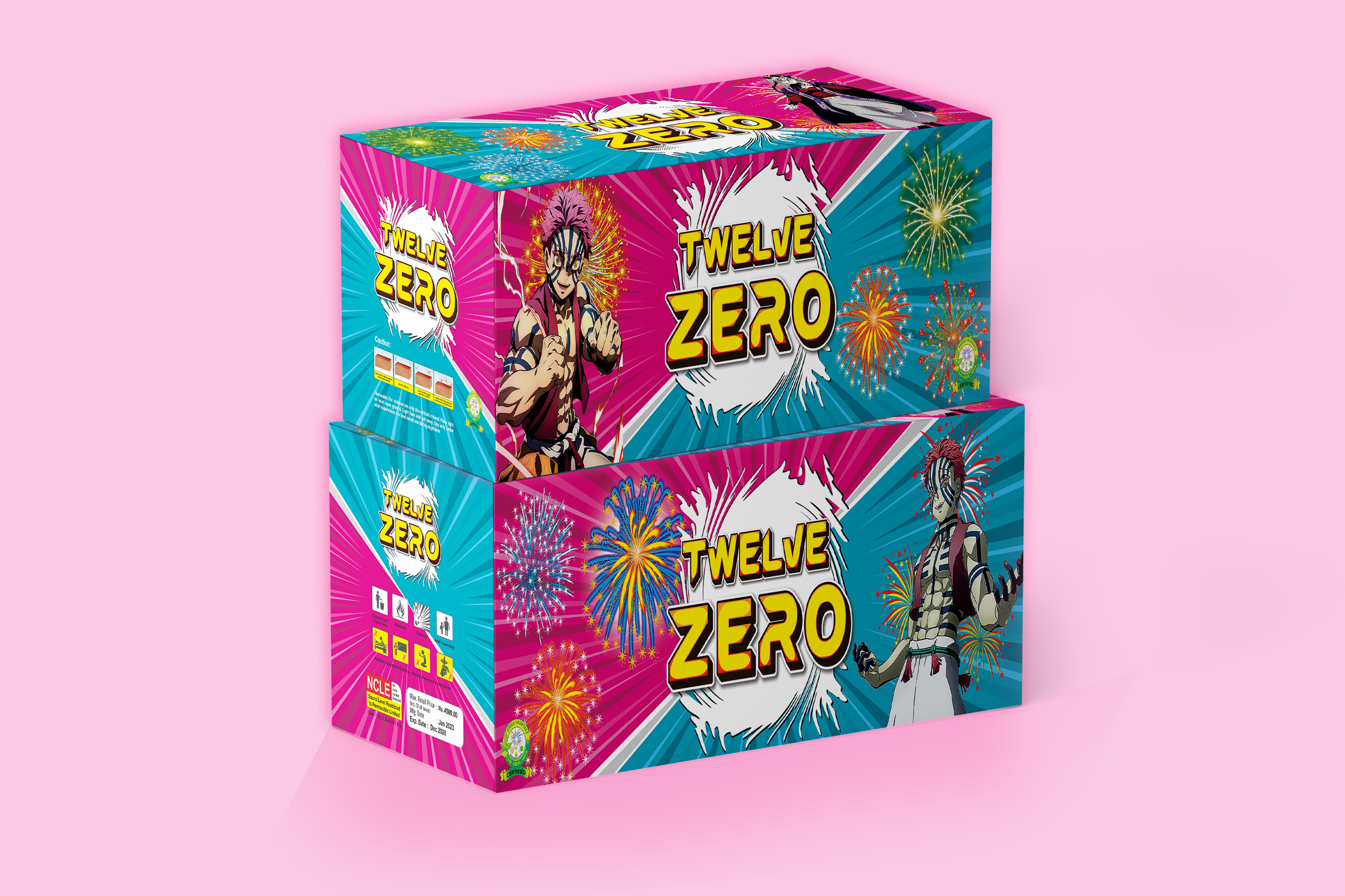 120 Shot Fireworks Box Mockup | Premium Cracker Design animation branding design graphic design illustration logo motion graphics ui ux vector