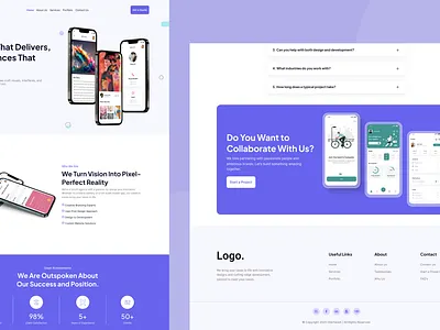 Agency Portfolio Website Design agency figma graphic design hero portfolio section services ui ux web website