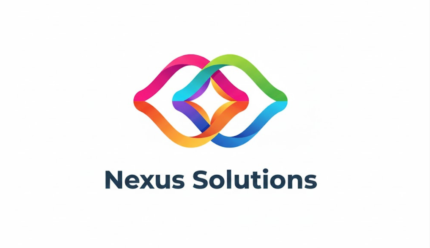 Nexus Solutions – Modern Abstract Logo Design abstract logo brand identity design branding business logo design colorful logo corporate branding creative logo design digital agency logo gradient logo graphic design logo minimal logo modern logo design motion graphics professional logo software company logo startup branding technology logo ui