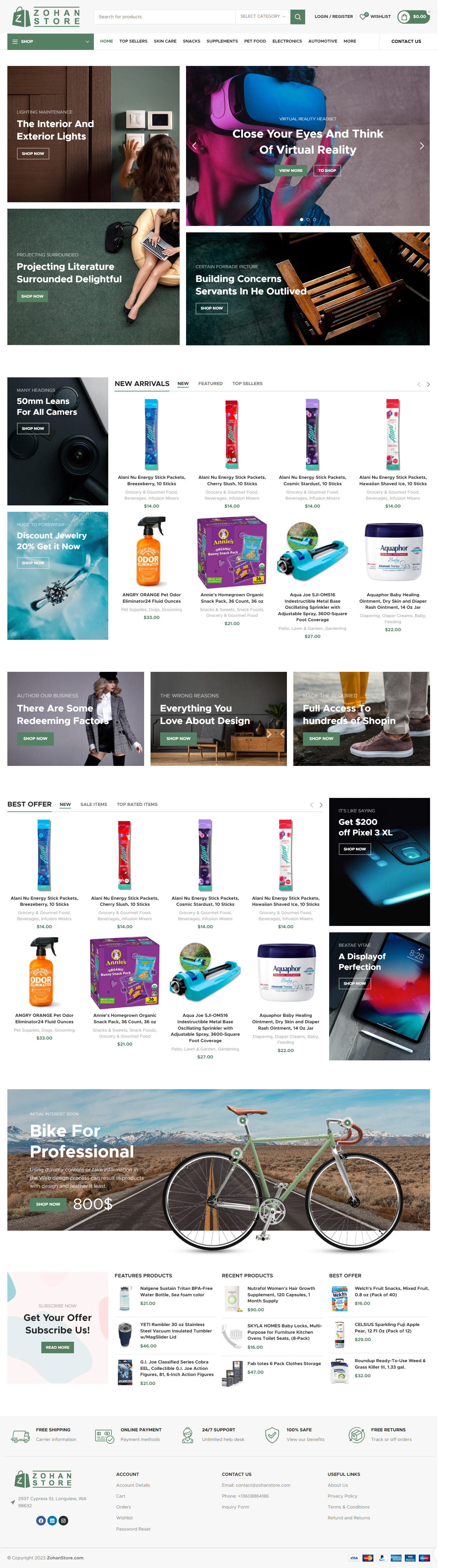 Zohan Online Store – eCommerce Website Development e commerce responsive uiux web development website design woocommerce wordpress