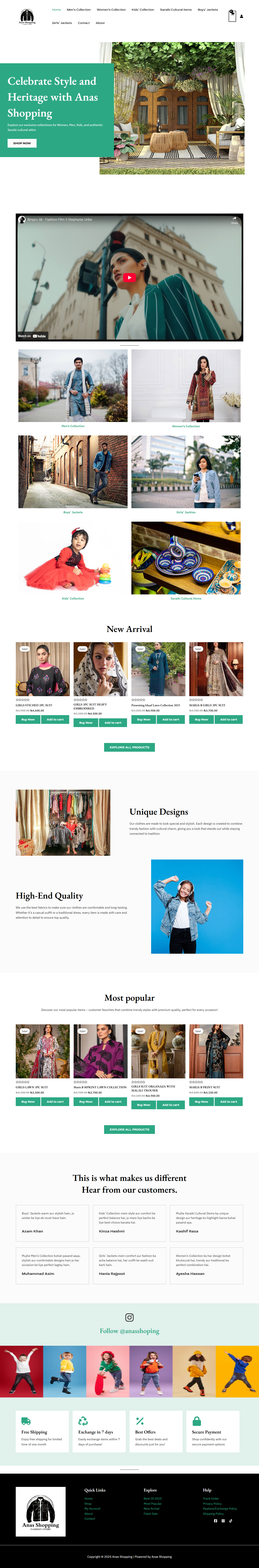 Anas Shopping – Ecommerce Website e commerce responsive uiux web development website design woocommerce wordpress