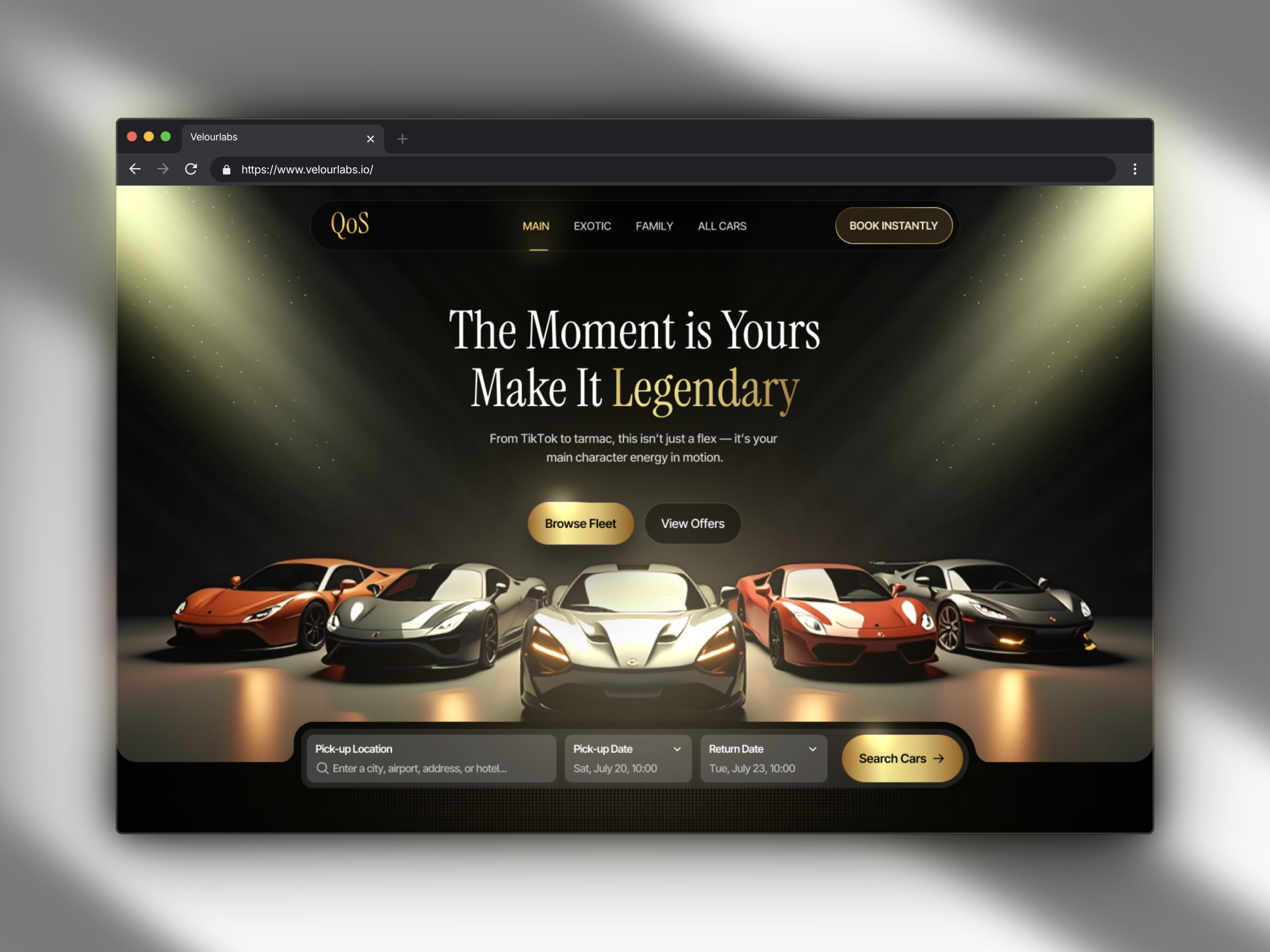 Luxury Car Rental Hero Section UI - Premium Website Concept booking design booking hero page branding car booking car rental app cars dark design dubai gold hero hero concept modern modern web premium ui rental booking app supercar rental supercars uae ui ux