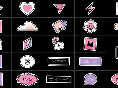 Social Media Constructor 09 aesthetic after effects template airbrush animation art coquette cute dreamy gradient graphics grunge instagram media motion pastel soft sticker tiktok vector y2k