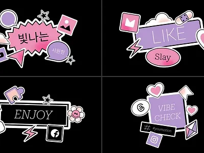 Social Media Constructor 09 animated animation branding check creator design elements engagement graphics icons like modern motion design overlays pastel social social media stickers tools vibe