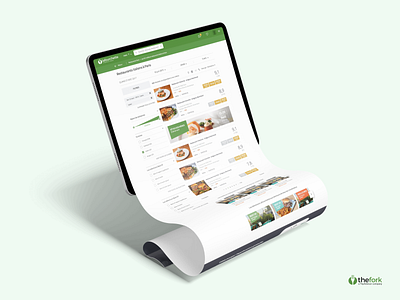 The Fork - Redesign booking desktop food foodtech green product restaurant shop table ui