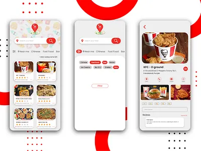 Restaurant Finder App UI | Location-Based Food Discovery appuidesign dribbbledesign figmadesign foodapp fooddiscovery graphic design locationbasedapp logo mobileappdesign nearmeapp productdesign restaurantfinder ui uxui