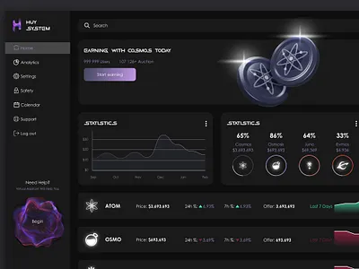 Crypto Dashboard blockchain crypto dashboard design graphic design system ui ux website