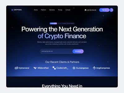 SaaS Website - Crypto Finance crypto crypto analytics finance fintech landing page landing page design modern design oripio saas saas landing page saas ui saas website saas website design ui ui ux design uiux web web design