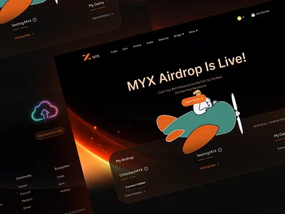 Web 3 Crpto Airdrops Website airdrophunting airdroptracker blockchainairdrops cryptoairdrops cryptorewards trend design uiux web 3 crpto airdrops website web design website