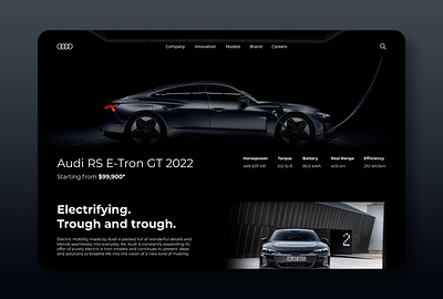 UI Audi Concept - Web Design audi brand car ecology luxury supercar