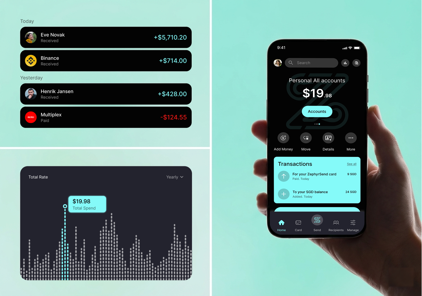 Example of Mobile App UI/UX Design For Fintech Apps