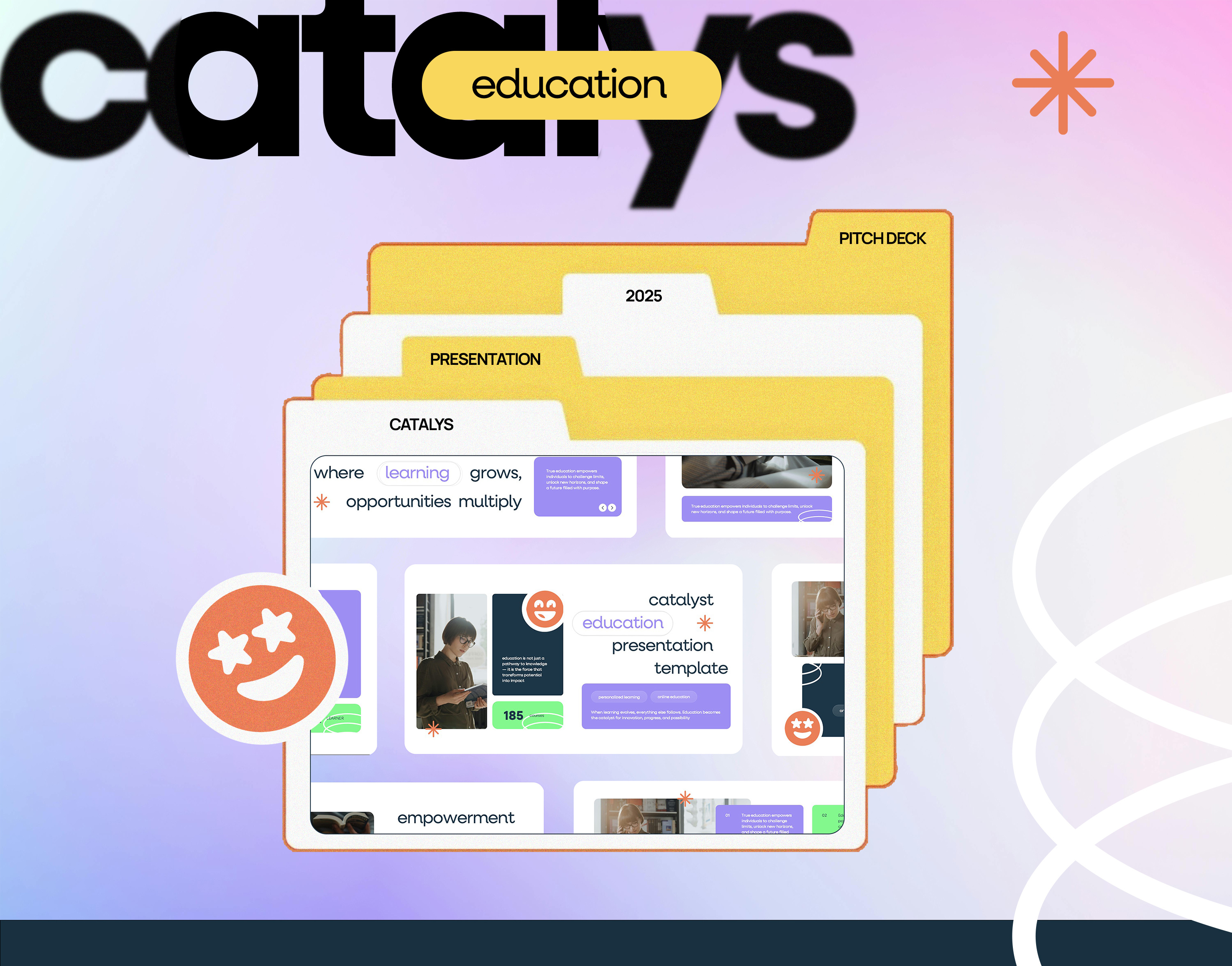 Catalys — Education Presentation branding colorful design education graphic design learning playful presentation ui visual identity
