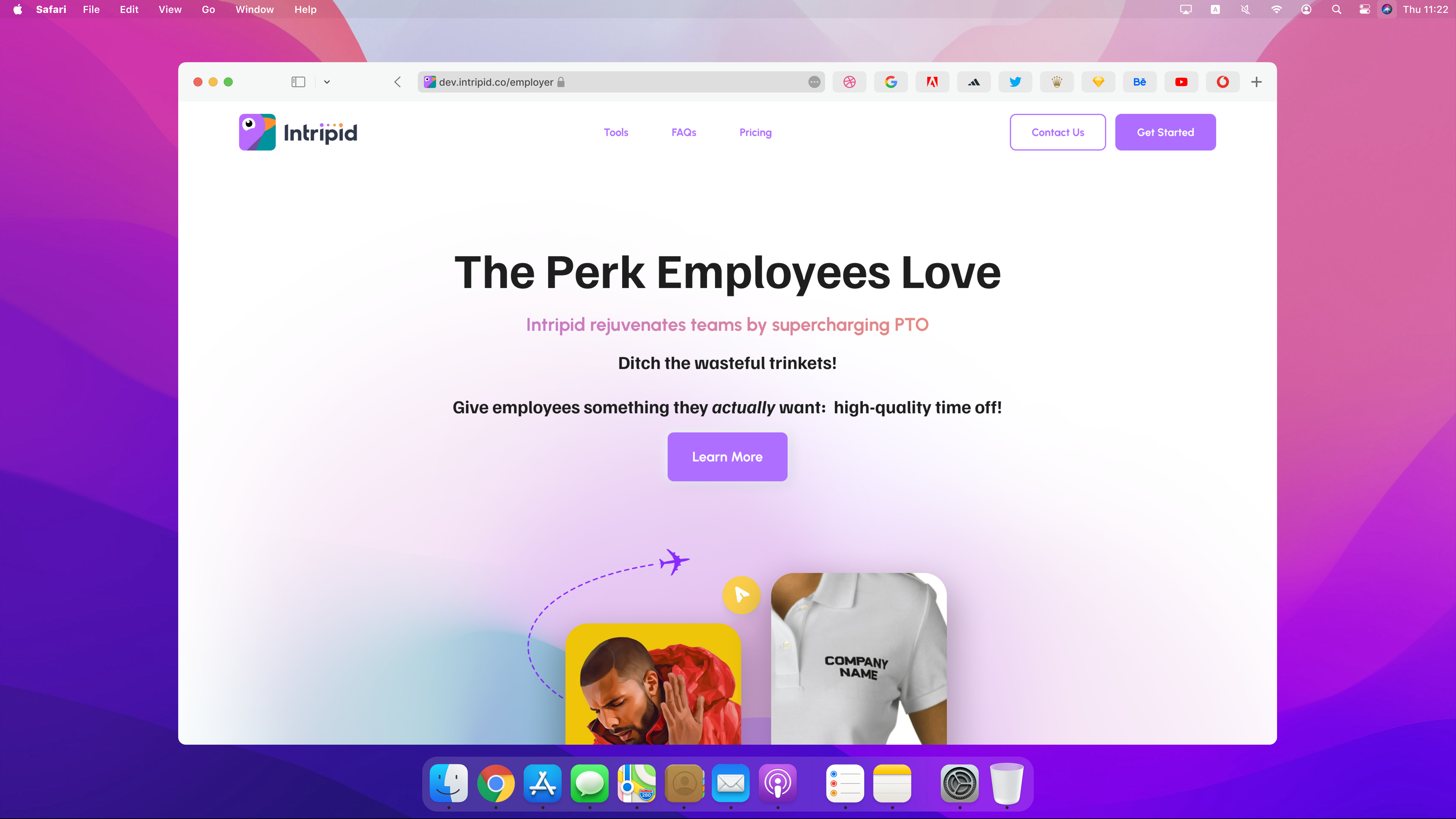 Travel Employer Landing Page digital design landing page saas ui user experience user interface ux web design website design