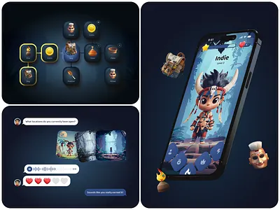 Mobile Game App UI/UX Concept 3d design app concept app design app ui concept design dark mode design figma game app game ui gamification interaction design interface ios mobile app mobile app design product design ui ux user experience visual design
