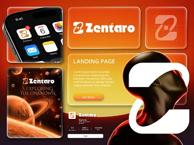 Zentaro logo presentation 3d animation branding graphic design logo motion graphics