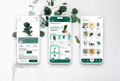 GROWIT | Online Plant Shop | UX Design app branding case study design gardening app graphic design logo online shop plants plants app plants shop shop ui uiux ux ux design web