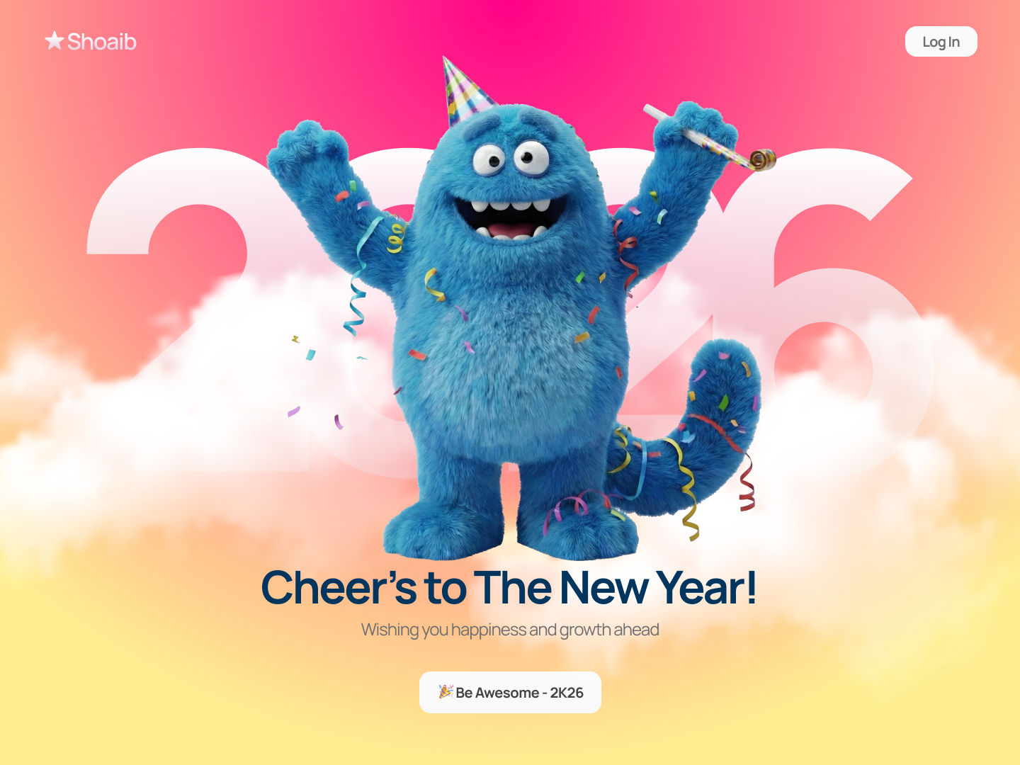 Greetings from the Cookie Monster - 2026 🎉 2026 2026 animation 2026 webdesign cookie monster happy