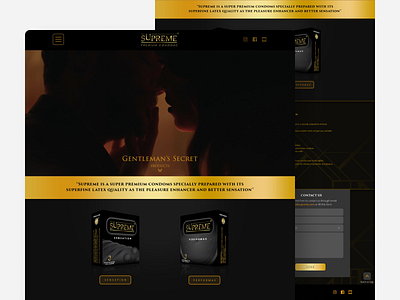 Landing Page One Pager Supreme Premium Condoms design landing page microsite one page ui ui ux ui website ux ux website website