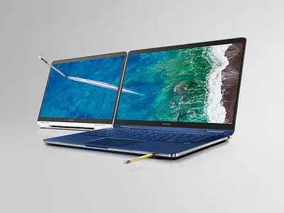 Samsung GalaxyBook advertising cg cg7days galaxybook samsung 광고 광고디자인 노트북 바다 월화수목금토일