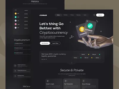 Crypto Exchange Web UI Design banking blockchain clean ui crypto crypto wallet cryptocurrency design digital wallet ethereum ui exchange finance fintech minimal ui modern ui payments trading trading platform ui designer ux designer web design
