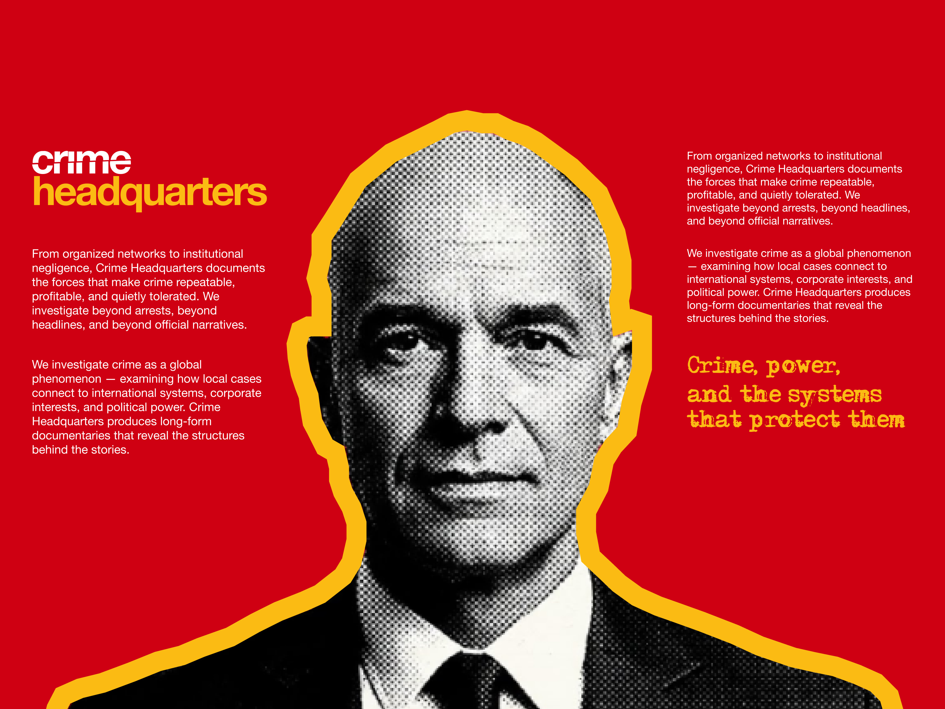 Crime Headquarters - Poster Design. branding design graphic design illustration logo ui ui design ux ux design