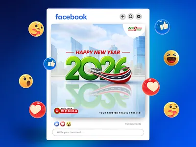 Happy New Year 2026 - Social Media Design for Zero Mile advertisement design brand promotion branding design business design corporate design creative agency creative design digital art facebook post design graphic design holiday design logo design marketing design modern design new year design poster design professional design social media design stratinex it visual branding