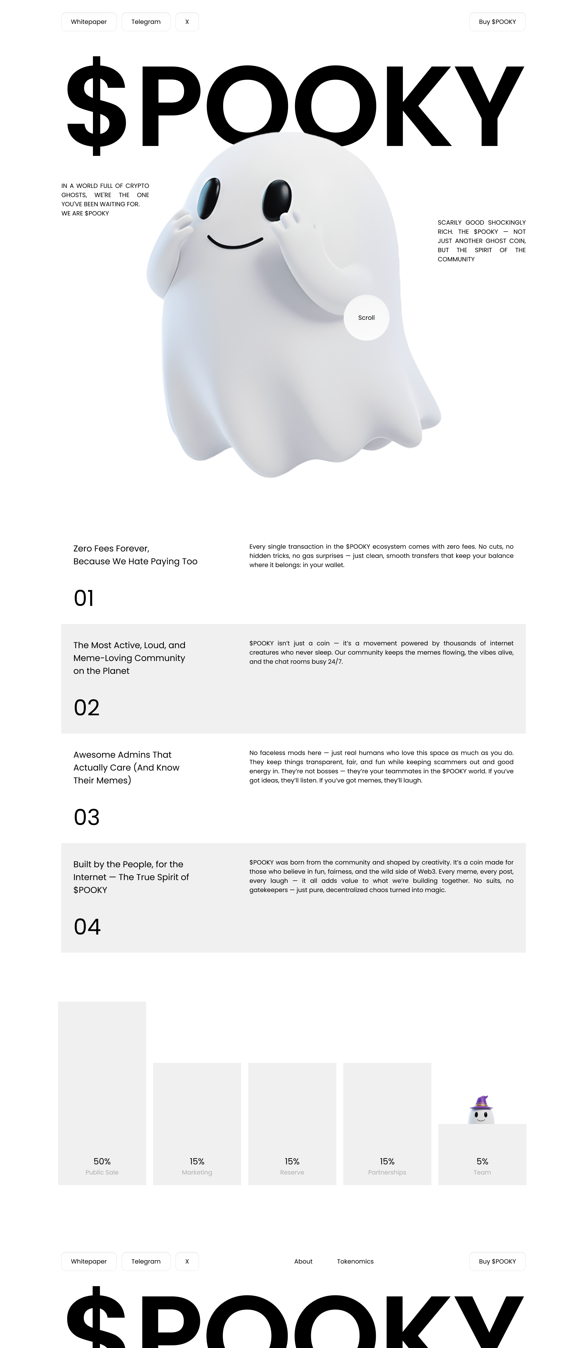 POOKY - Meme Coin Website Design coin crypto design figma graphic design illustration landing page meme coin meme token token ui web design website website design