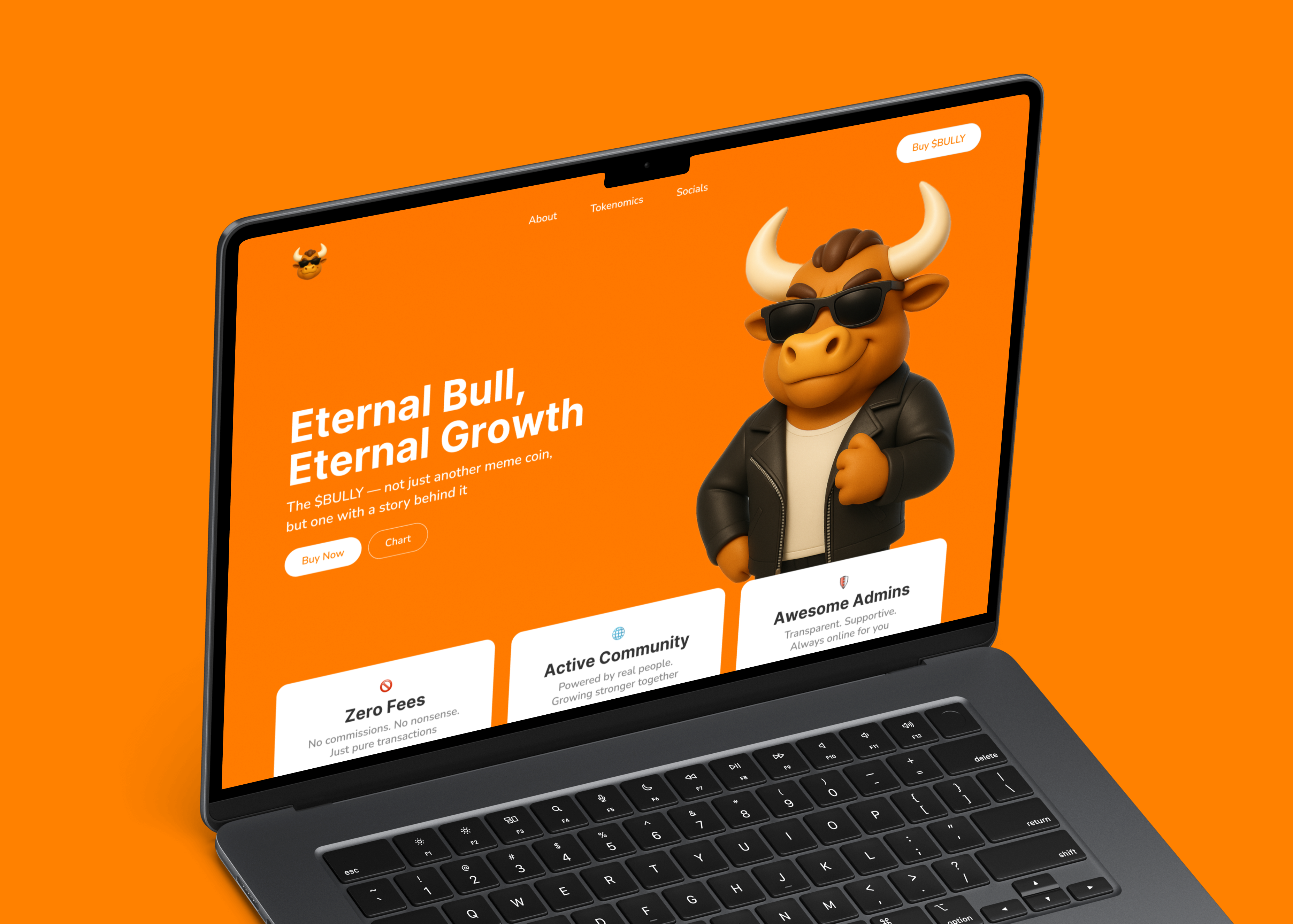 BULLY - Meme Coin Website Design 2d coin crypto design figma graphic design illustration landing page meme coin meme token token ui web design website website design