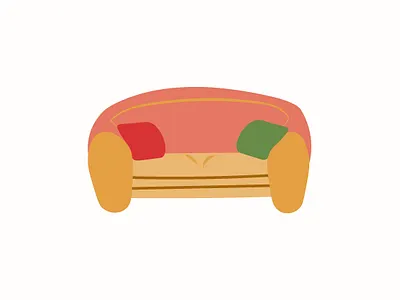 Tick-Warm Sofa Illustration christmas christmas 2025 design graphic design illustration interior sofa vector winter